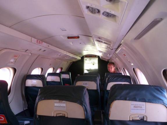 Apenas nós no avião entre Port-au-Prince e Cap-Haitien, no norte do Haiti